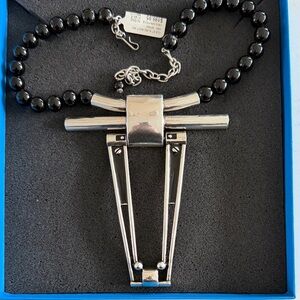 Heidi Daus Black and Silver Necklace Couture Cascade